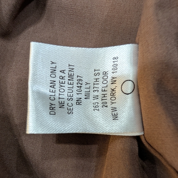 Milly of New York Brown Textured Halter Double Breasted Mini Dress Size 2 - Picture 12 of 14